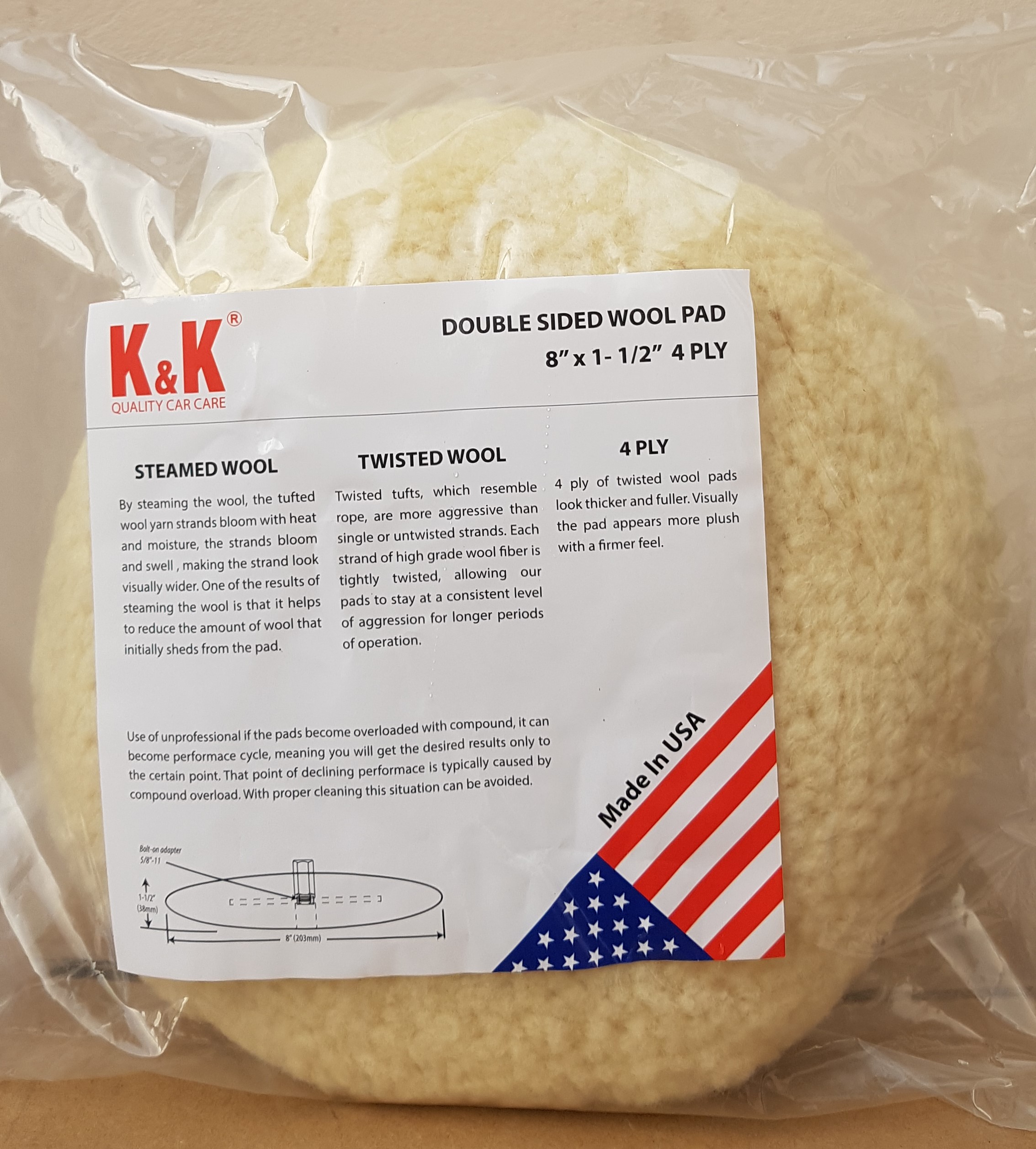 Phớt lông cừu K&K trắng